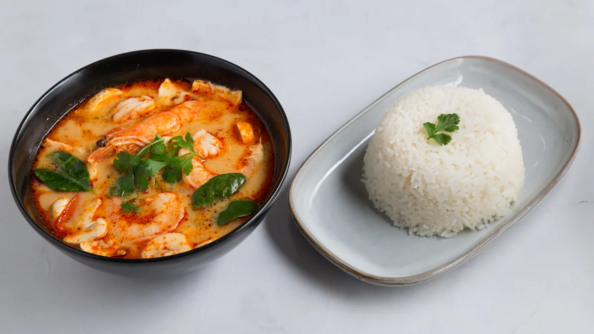 Tom Yum Koong + Rice