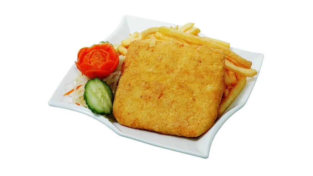 25. Smažený sýr s hranolky