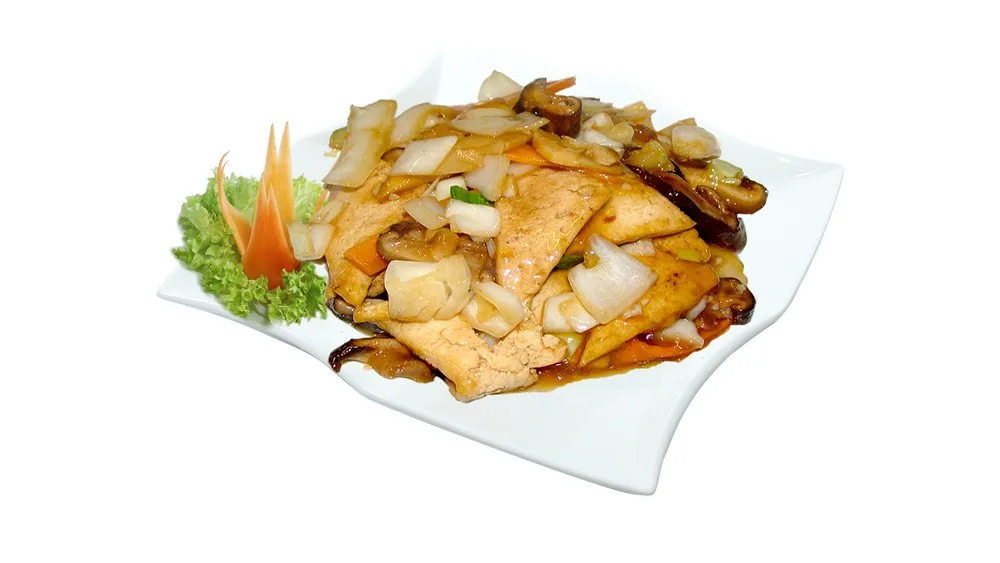 27. Tofu s bambusem a houbami