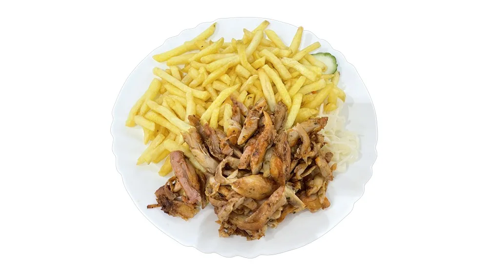 G3. Kuřecí gyros s hranolkami