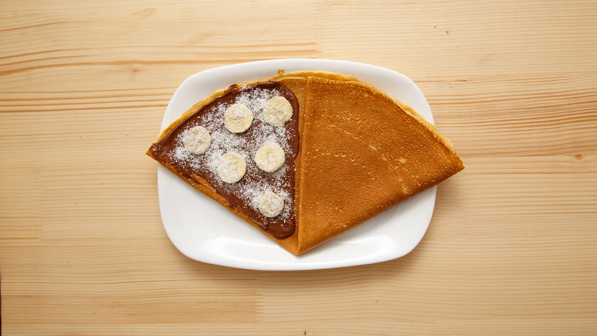 Nutella, banana, kokos