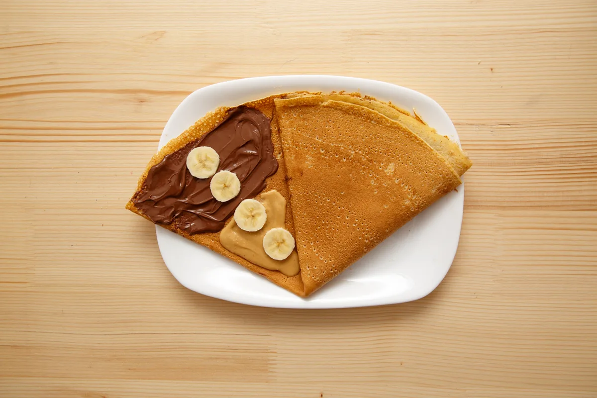 Nutella, kikiriki puter, banana
