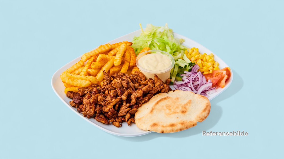 Kyllingkebabtallerken
