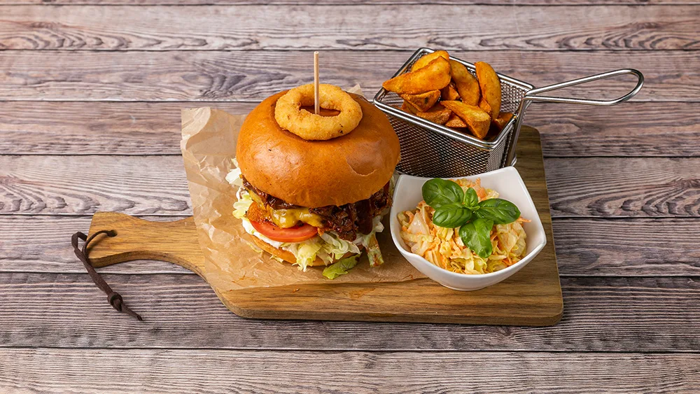 Oklahoma stílusú smash-pork burger