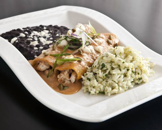 Mole Blanco Enchiladas