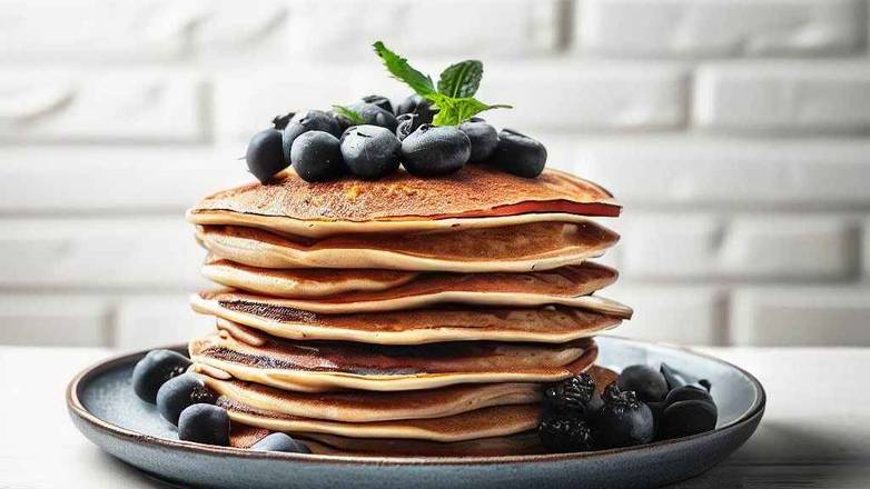 Pancakes w/ Fresh Blueberries (3 Stack)