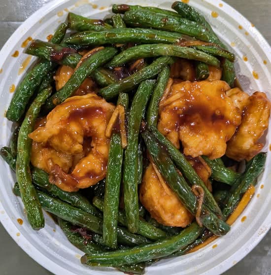 Ginger Shrimp with String Beans