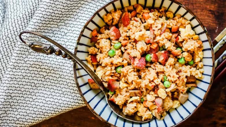 Pork Fried Rice Tray/叉烧炒饭盘