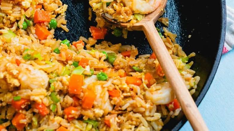 Shrimp Fried Rice Tray/虾炒饭盘