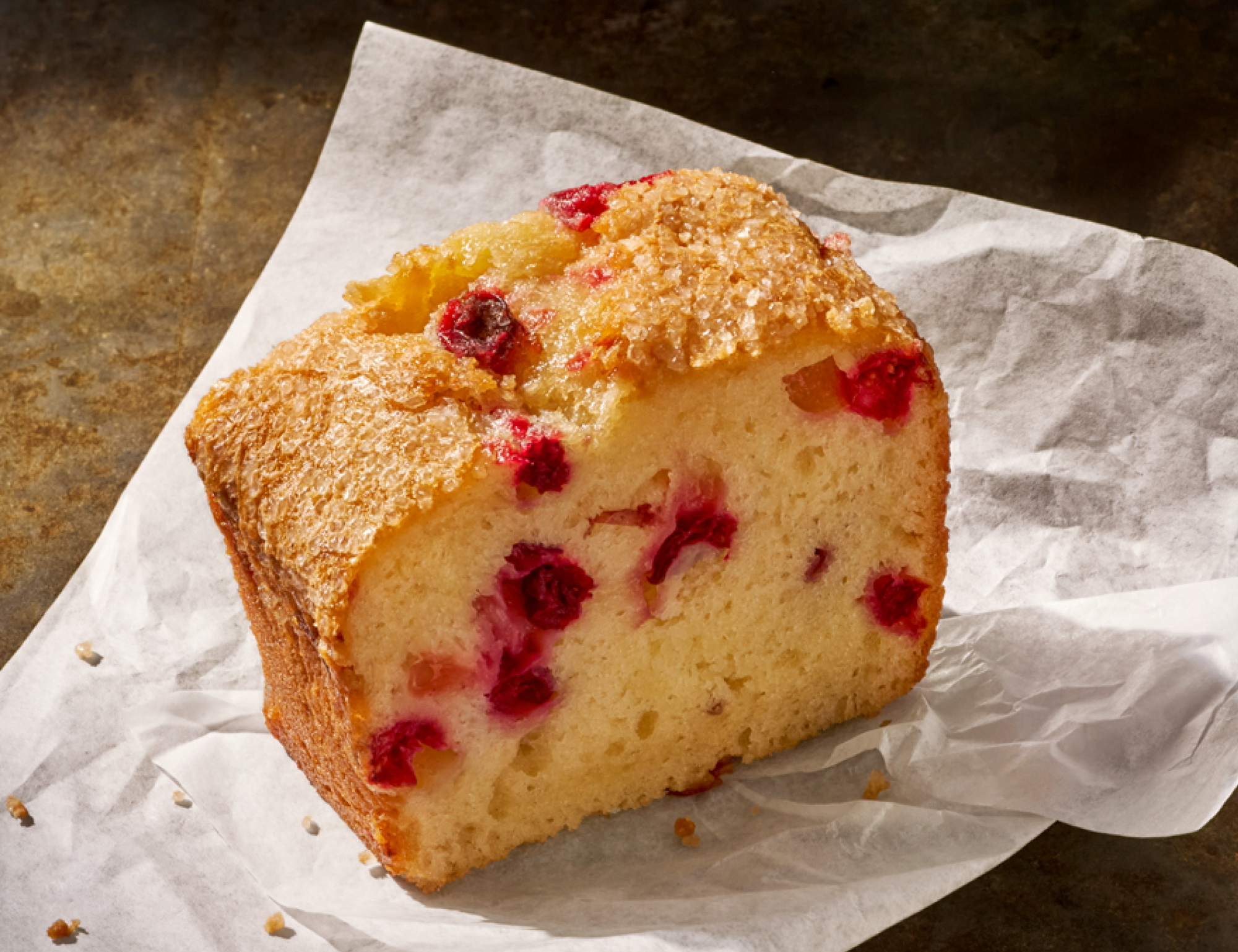 Cranberry Orange Cake Slice