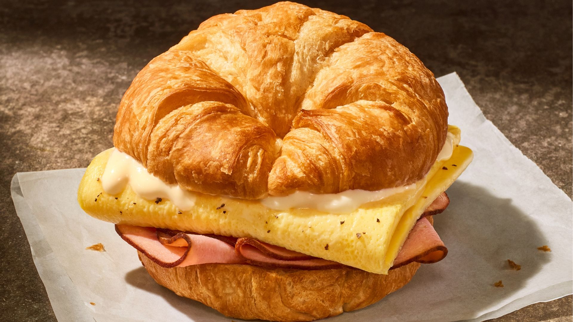 Ham Croissant Benny Breakfast Sandwich