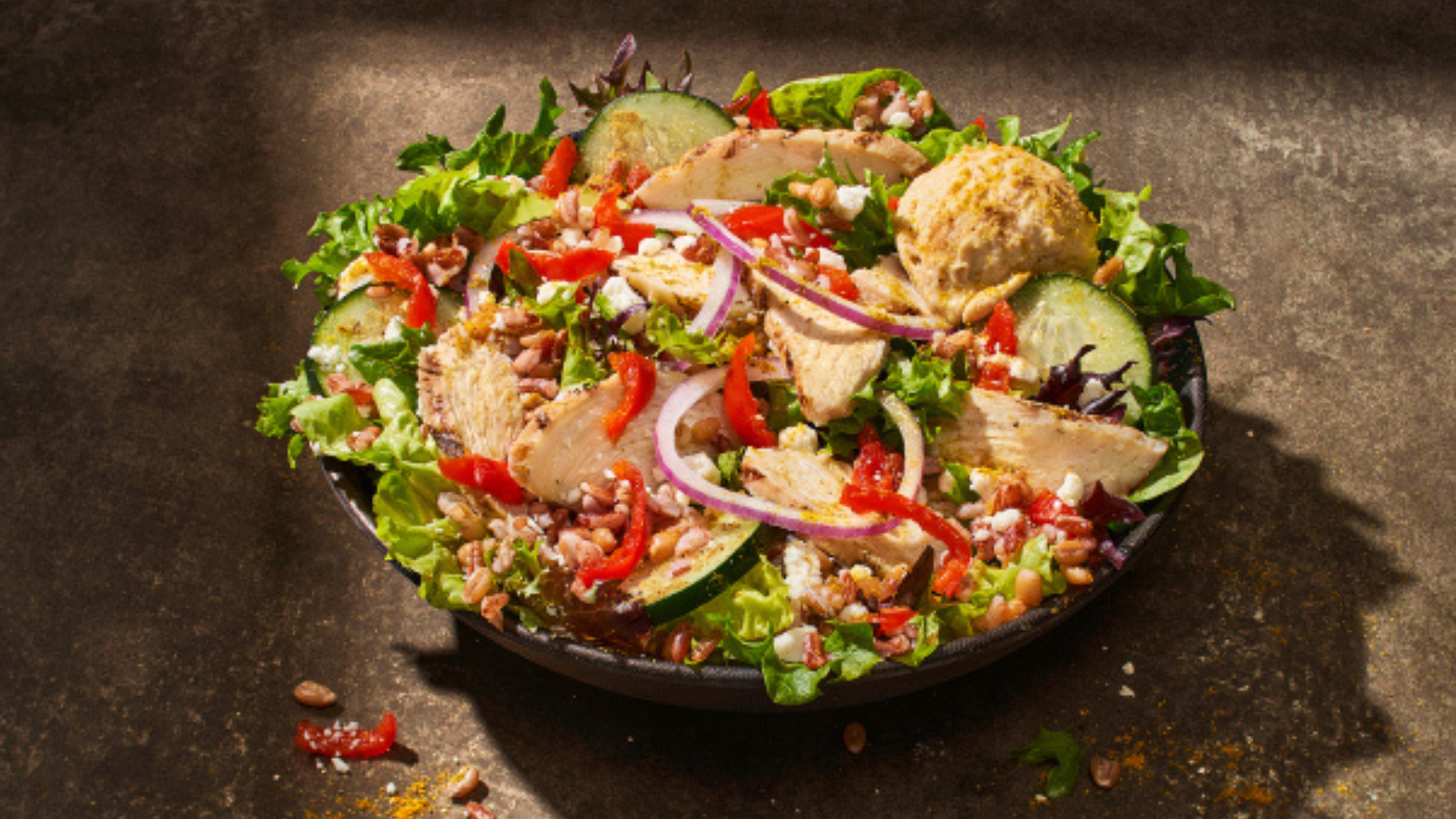 Mediterranean Chicken Greens with Grains