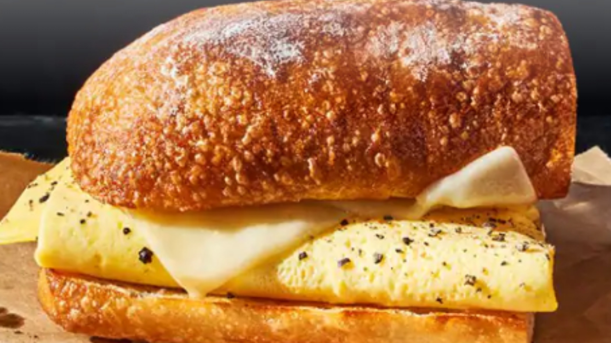 Scrambled Egg and Cheese on Ciabatta