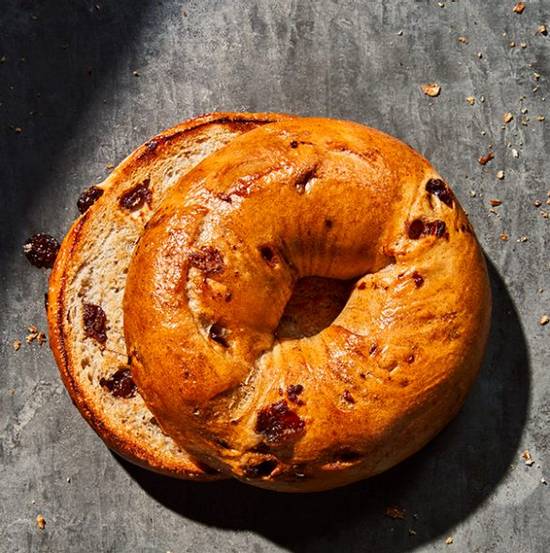 Cinnamon Swirl and Raisin Bagel