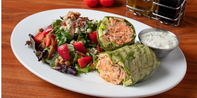Salmon Caesar Wrap Tray