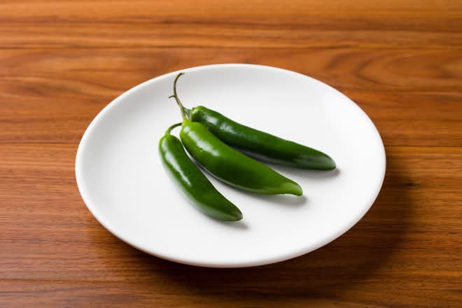 3 Grilled Serrano Chiles
