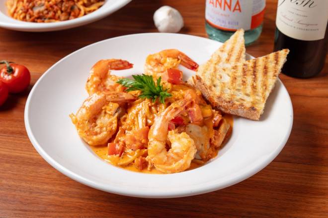 Spicy Prawns Linguine