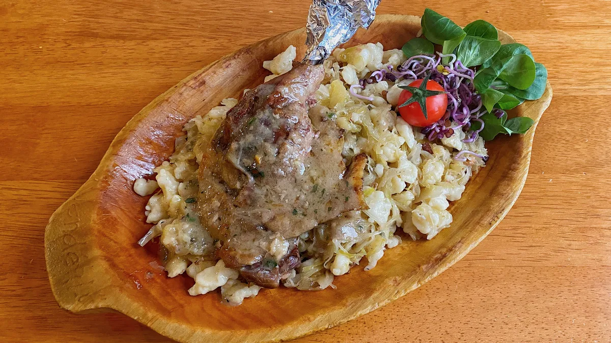 Sous Vide kacsacomb káposztás sztrapacskával