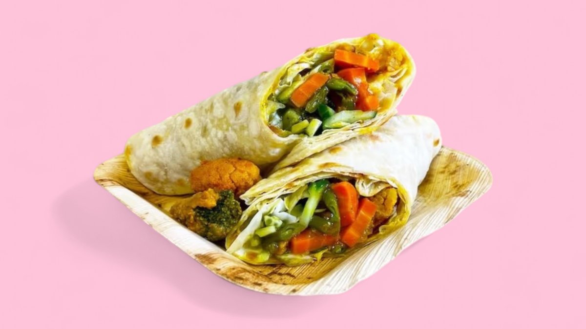 Indian Vegan Chicken Wrap