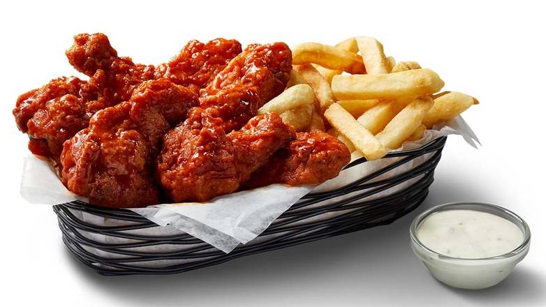 Chicken Wings and Fries Basket