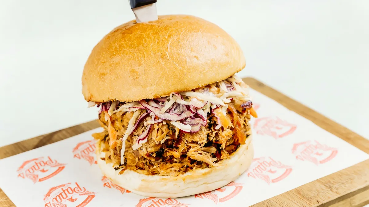 Papa's pulled pork sandwich