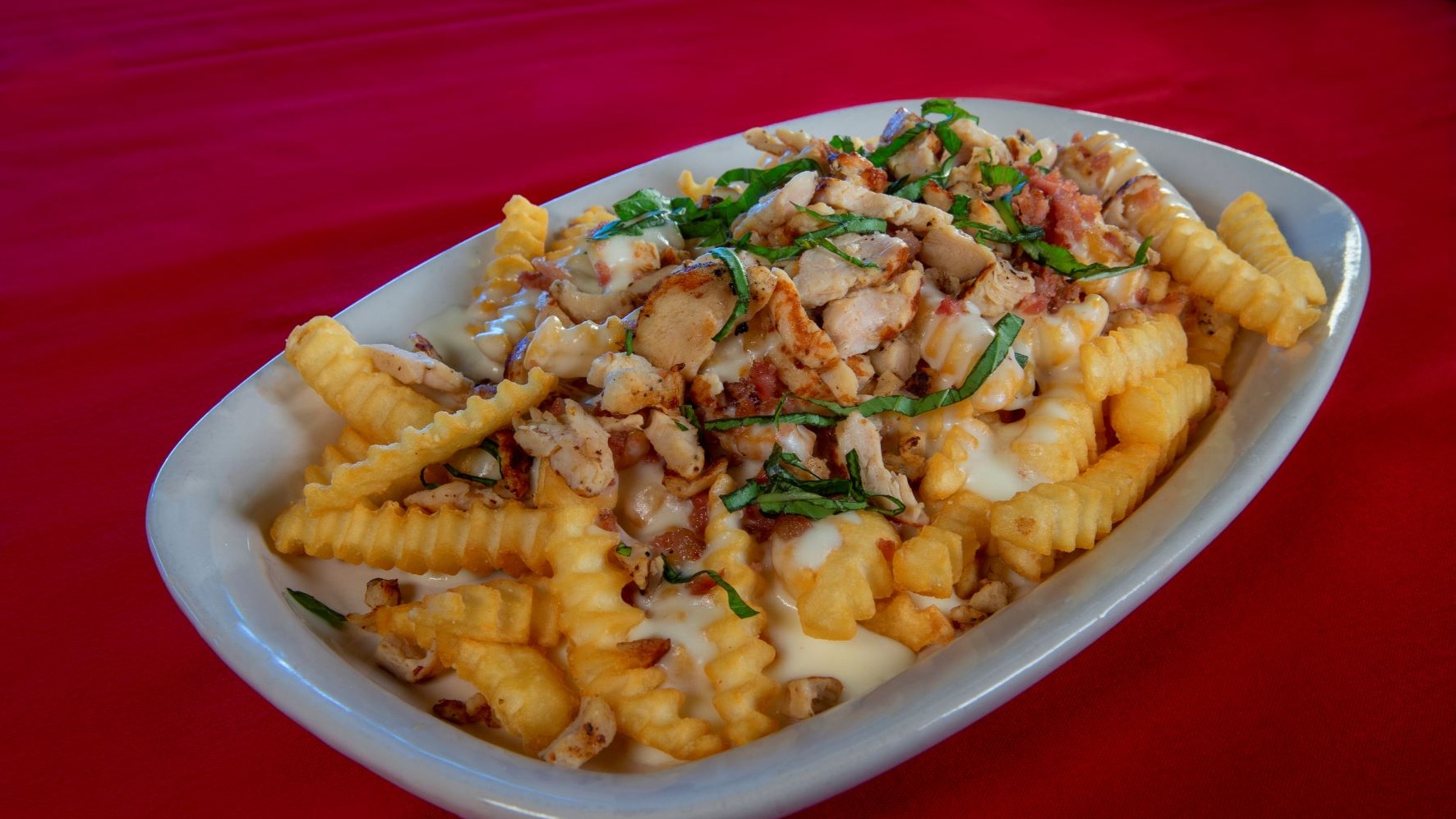 Chicken, Bacon Alfredo Crazy Fries