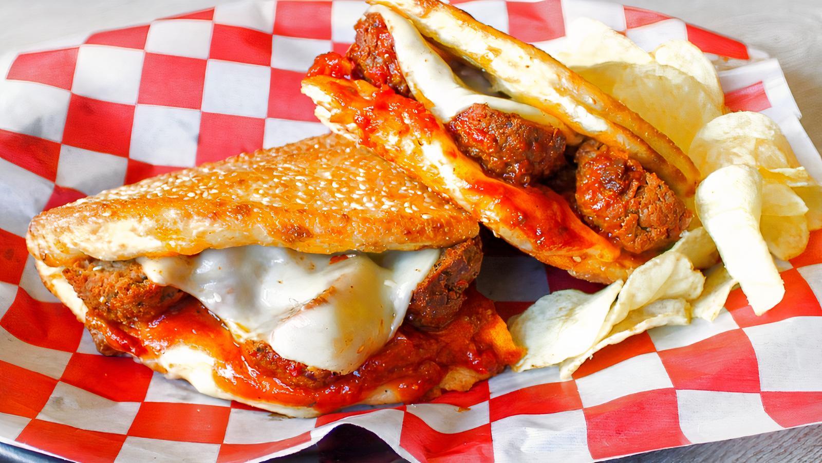 Papa's Meatball Parmesan Piada