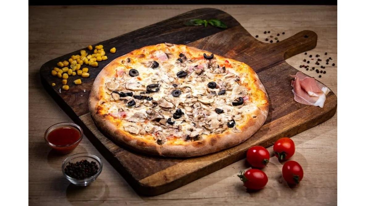 Pizza prosciutto e funghi 40cm