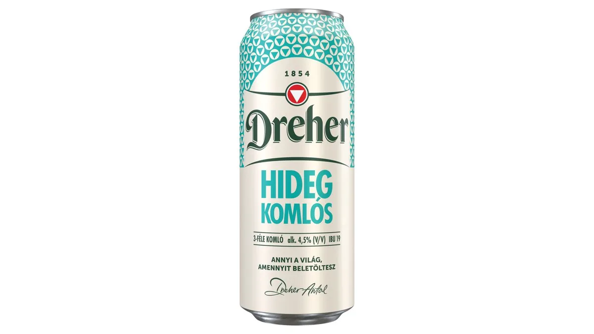 Dreher Hidegkomlós világos sör 4,5% 0,5 l