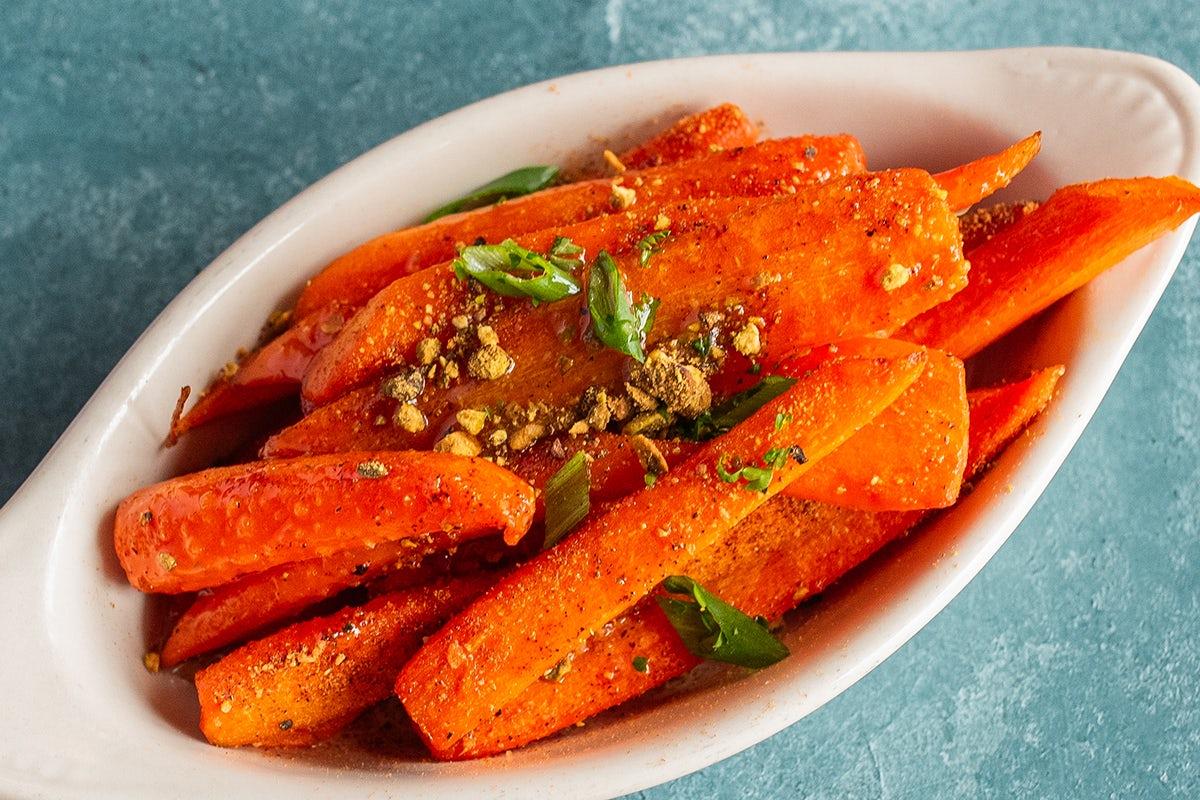 Honey Roasted Carrots and Pistachios