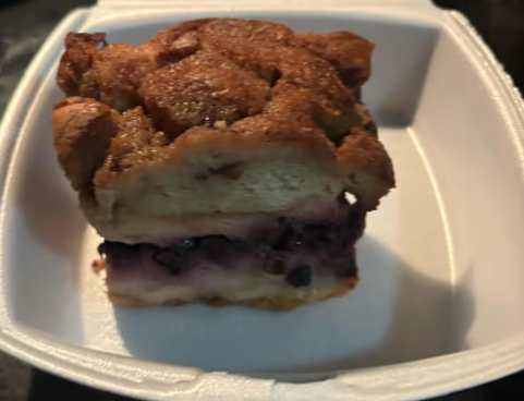 Raspberry breadpudding