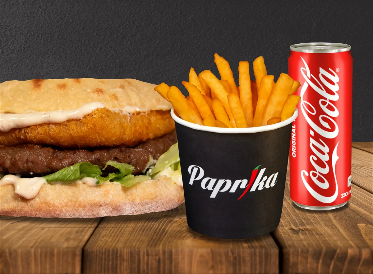 GOLD + pomfrit i coca cola 0,33