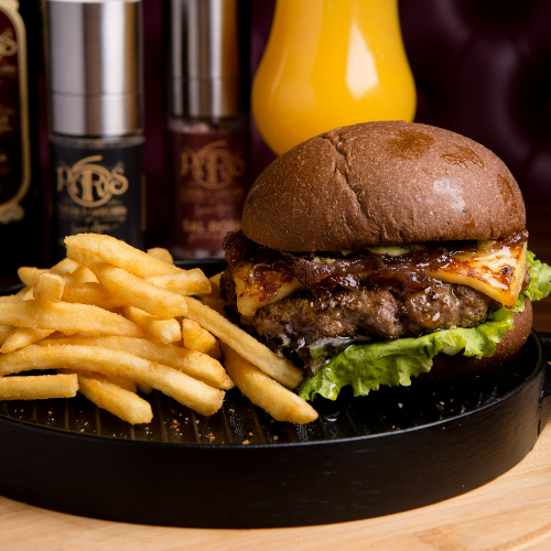 Burger P6 au Fromage Et Échalote à “Péricles”