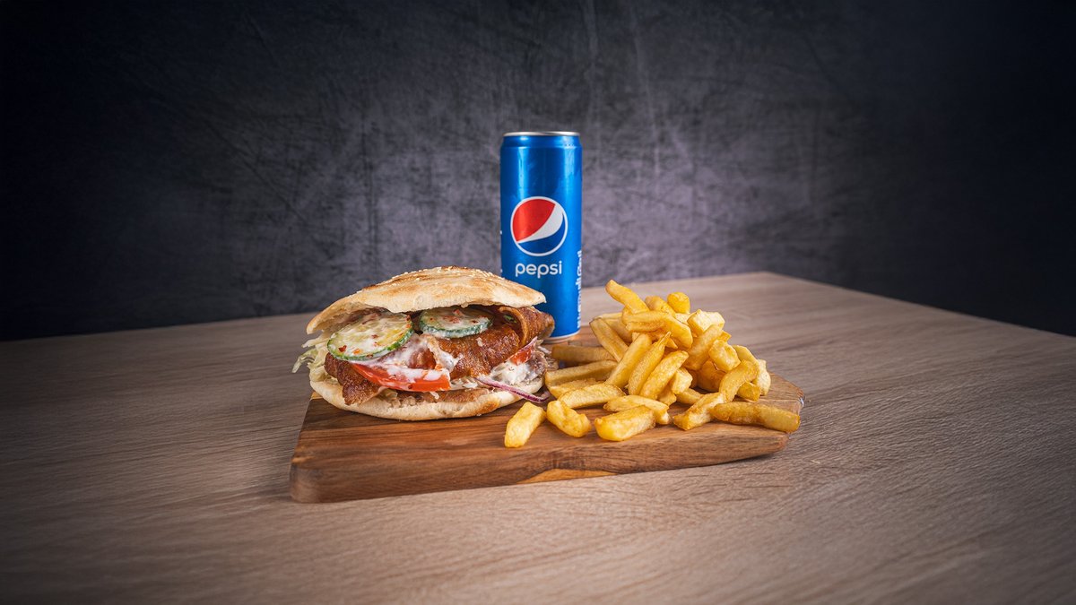 Borjúhúsos kebab menü