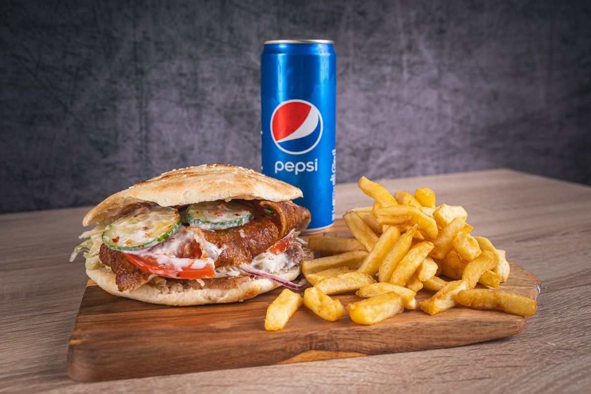 Borjúhúsos kebab menü
