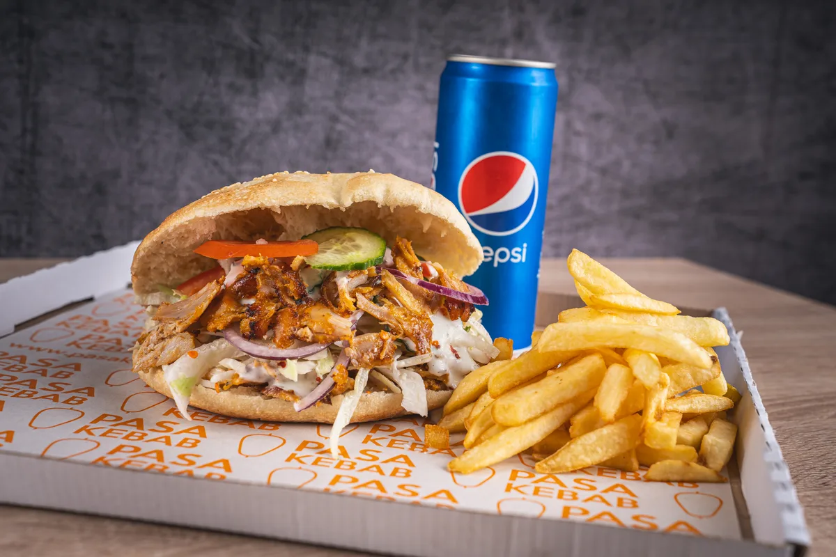 Csirkehúsos kebab menü