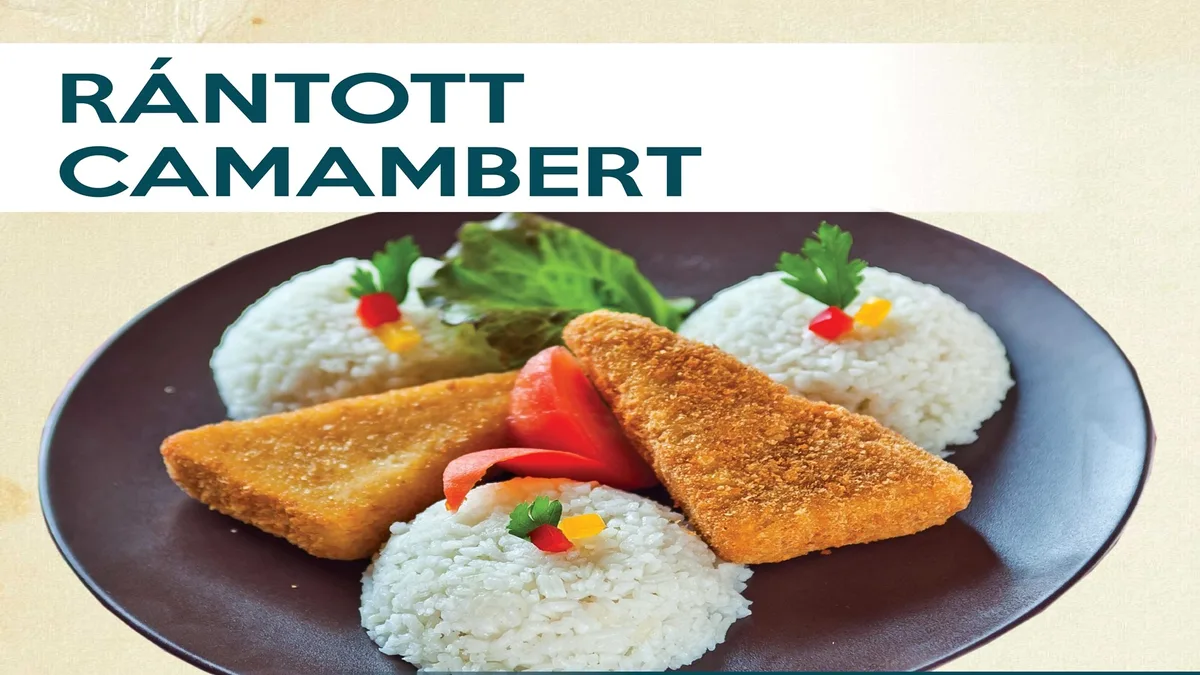 Rántott camambert áfonyalekvárral