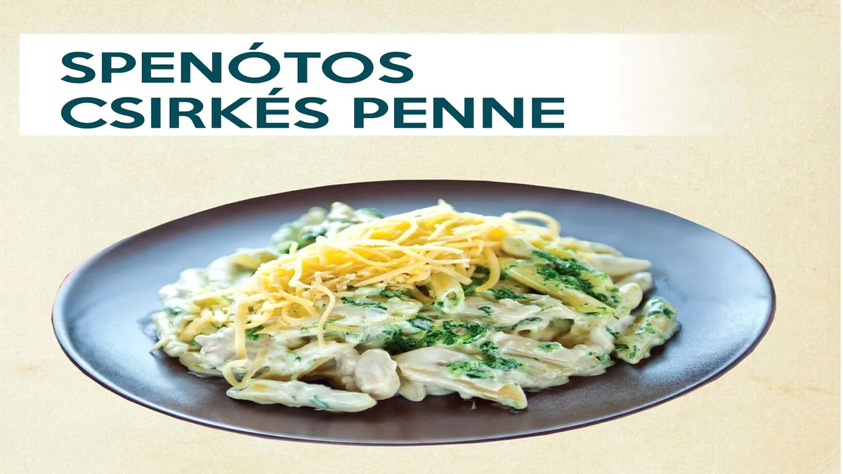 Spenótos-csirkés penne