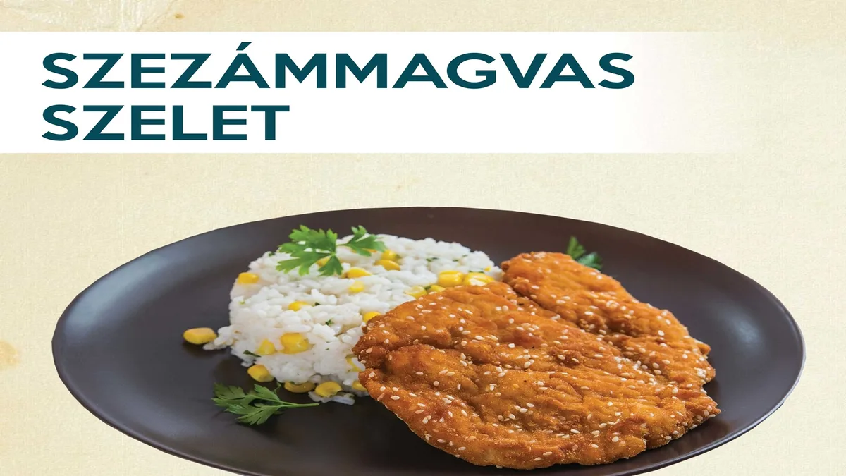 Szezámmagos rántott szelet, választható körettel