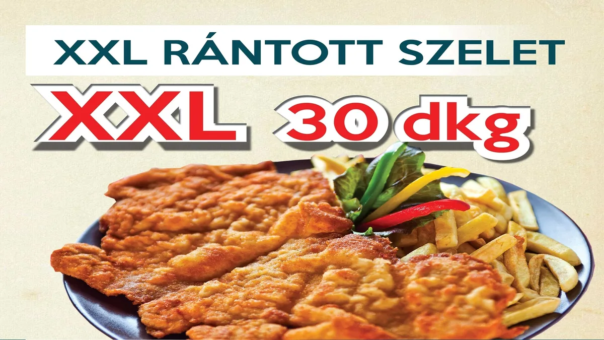 XXL rántott szelet (30dkg) választható körettel