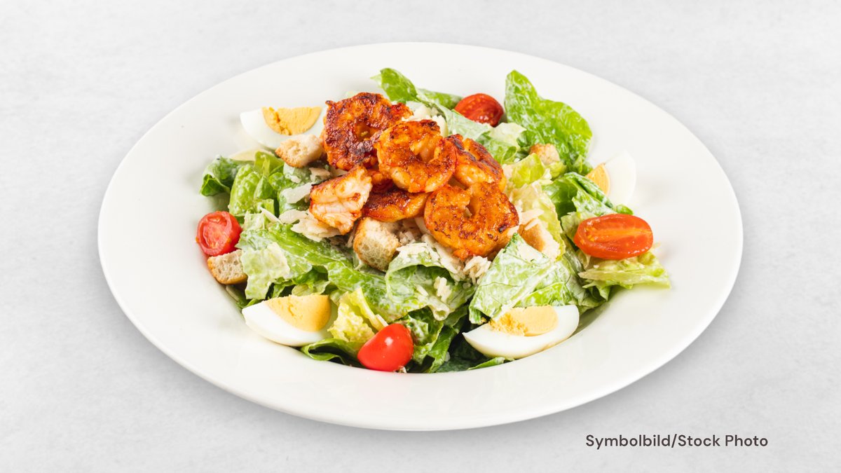 Caesar Salat mit Steingarnelen