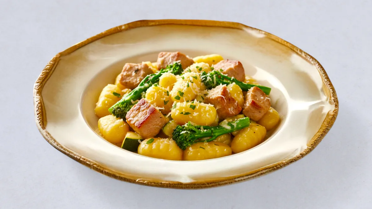 GNOCCHI GORGONZOLA z polędwiczką