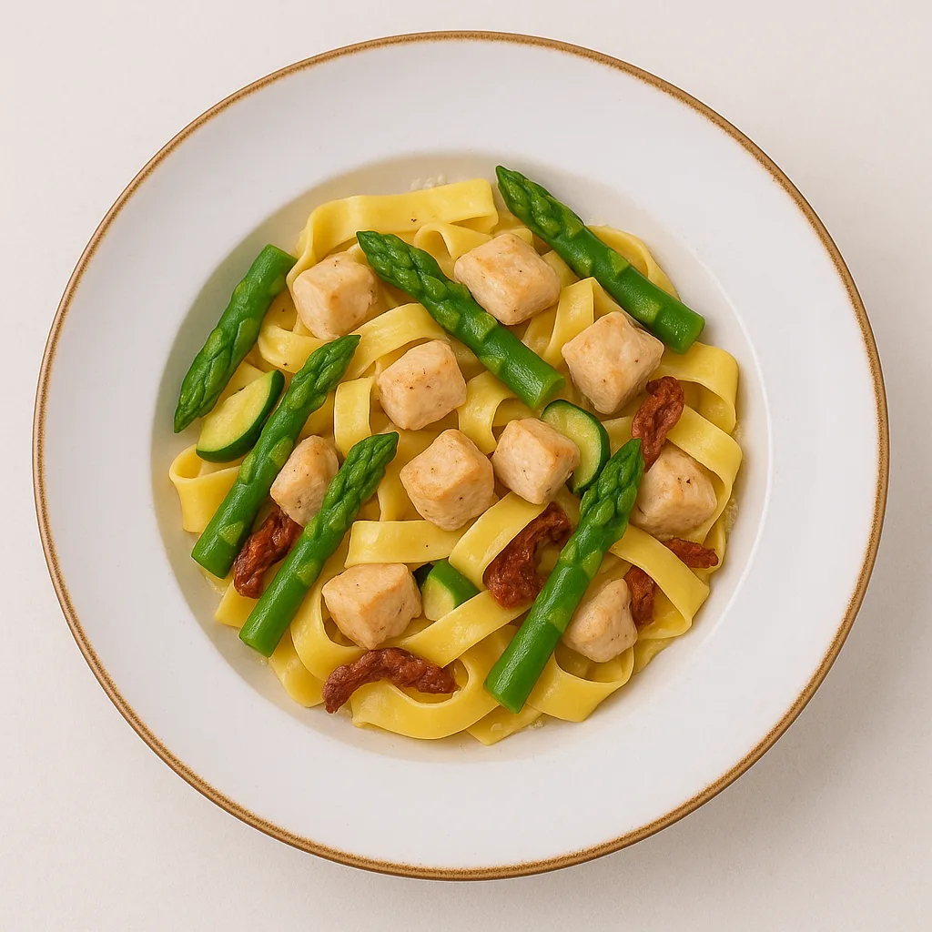 Pappardelle z KURCZAKIEM i szparagami