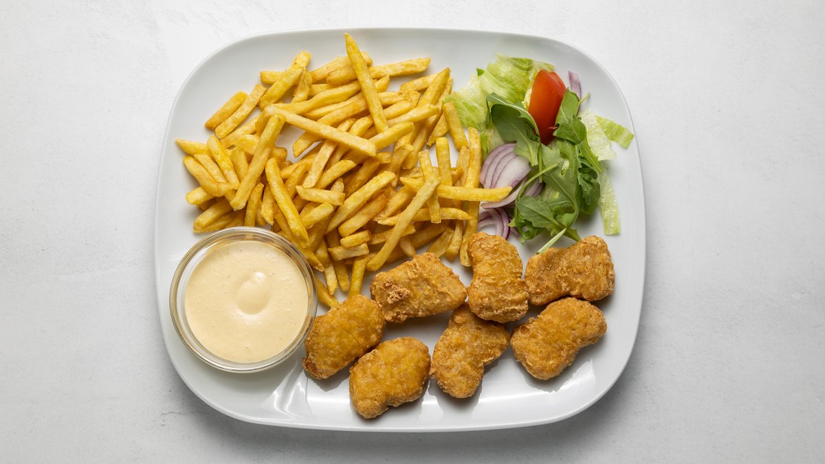 Chicken nuggetstallrik