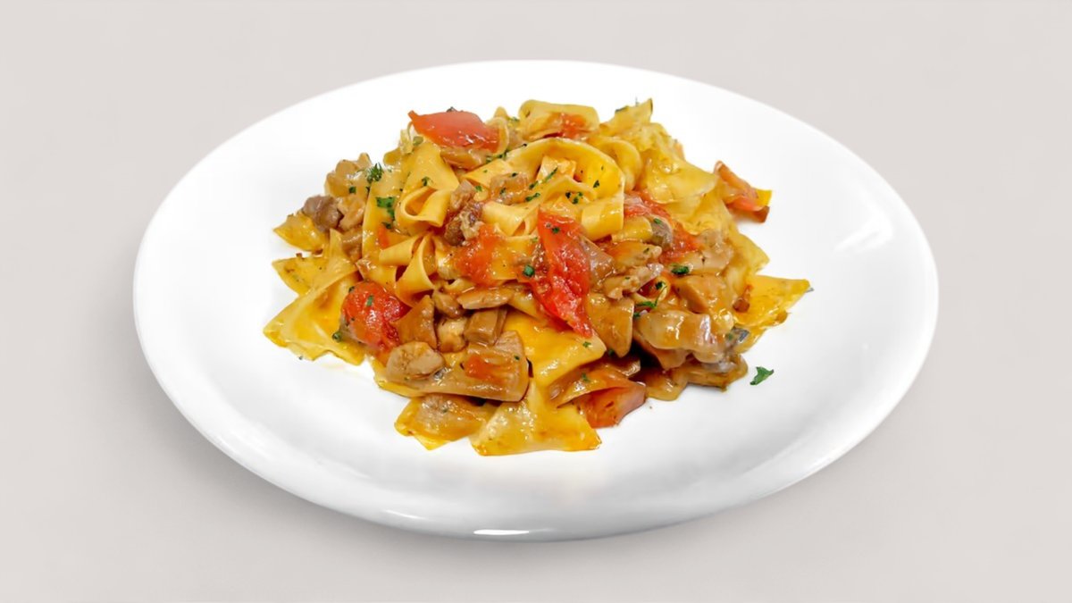 PASTA Pappardelle Steinpilze und Italienische Wurst