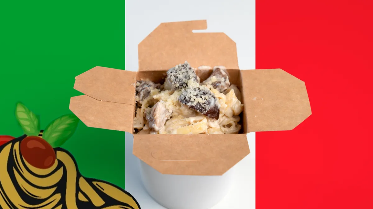 Funghi krema penne + Coca Cola 0.33l