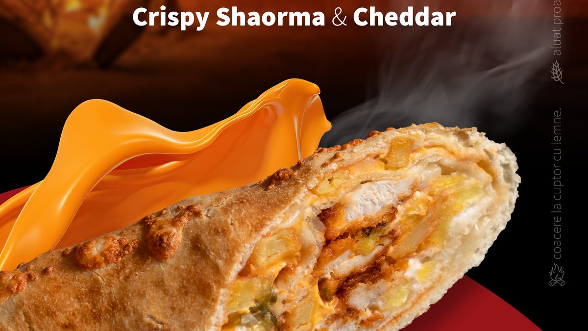 Crispy shaorma and cheddar
