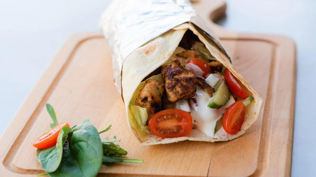 Csirkemell tortilla