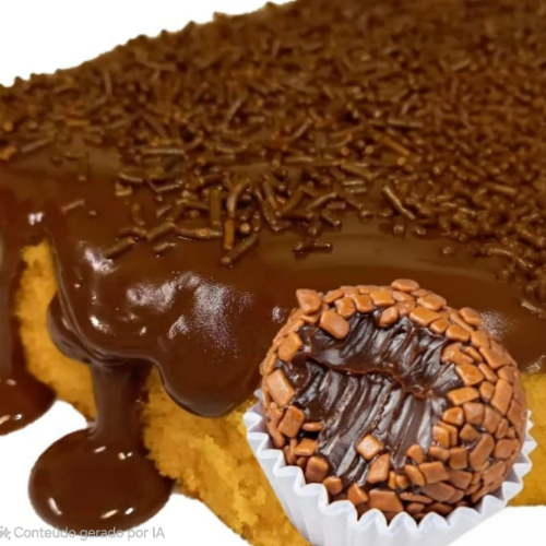 Bolo de Cenoura + 1 Brigadeiro