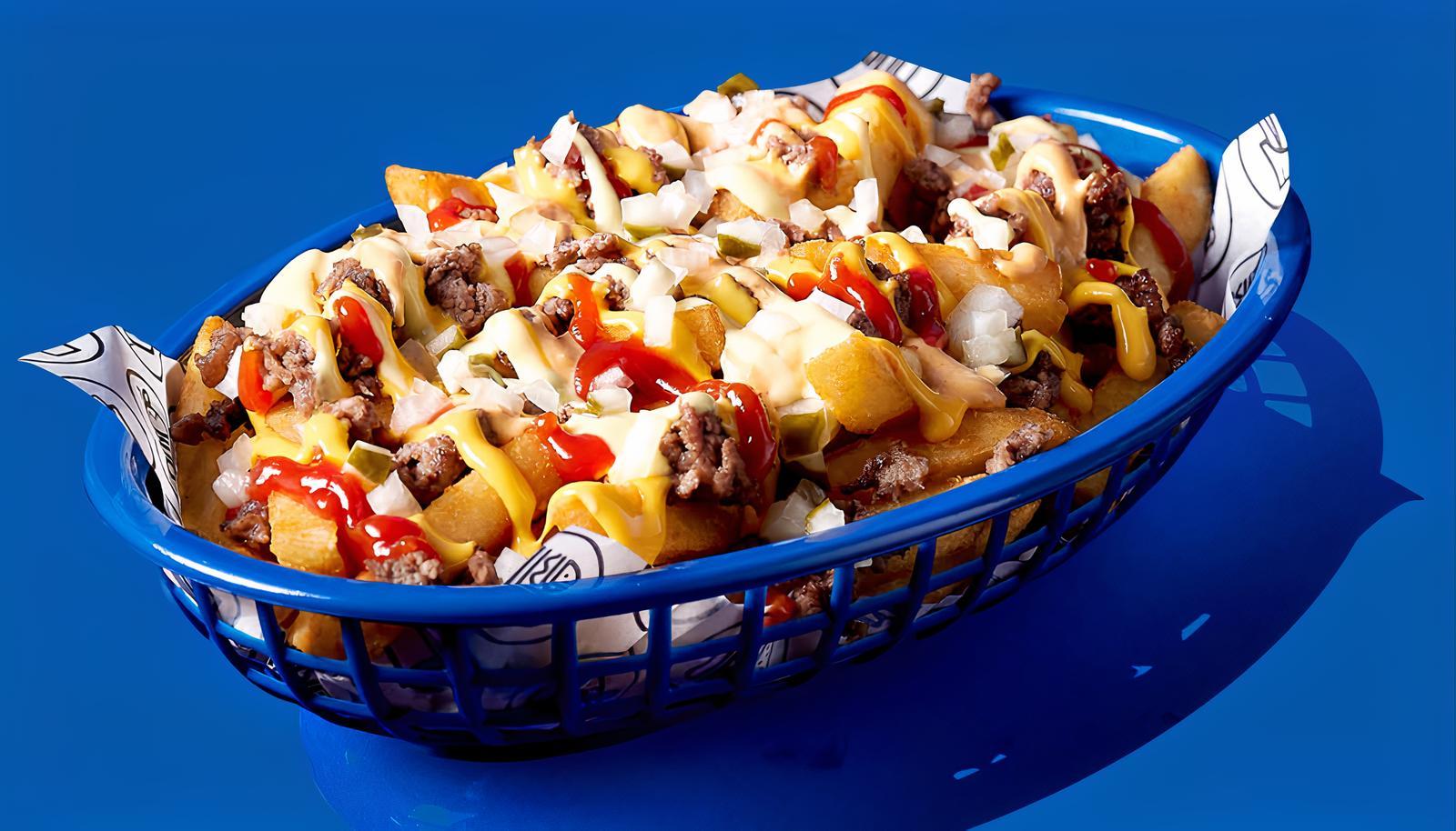 Cheeseburger Loaded Chips (4303 kJ)